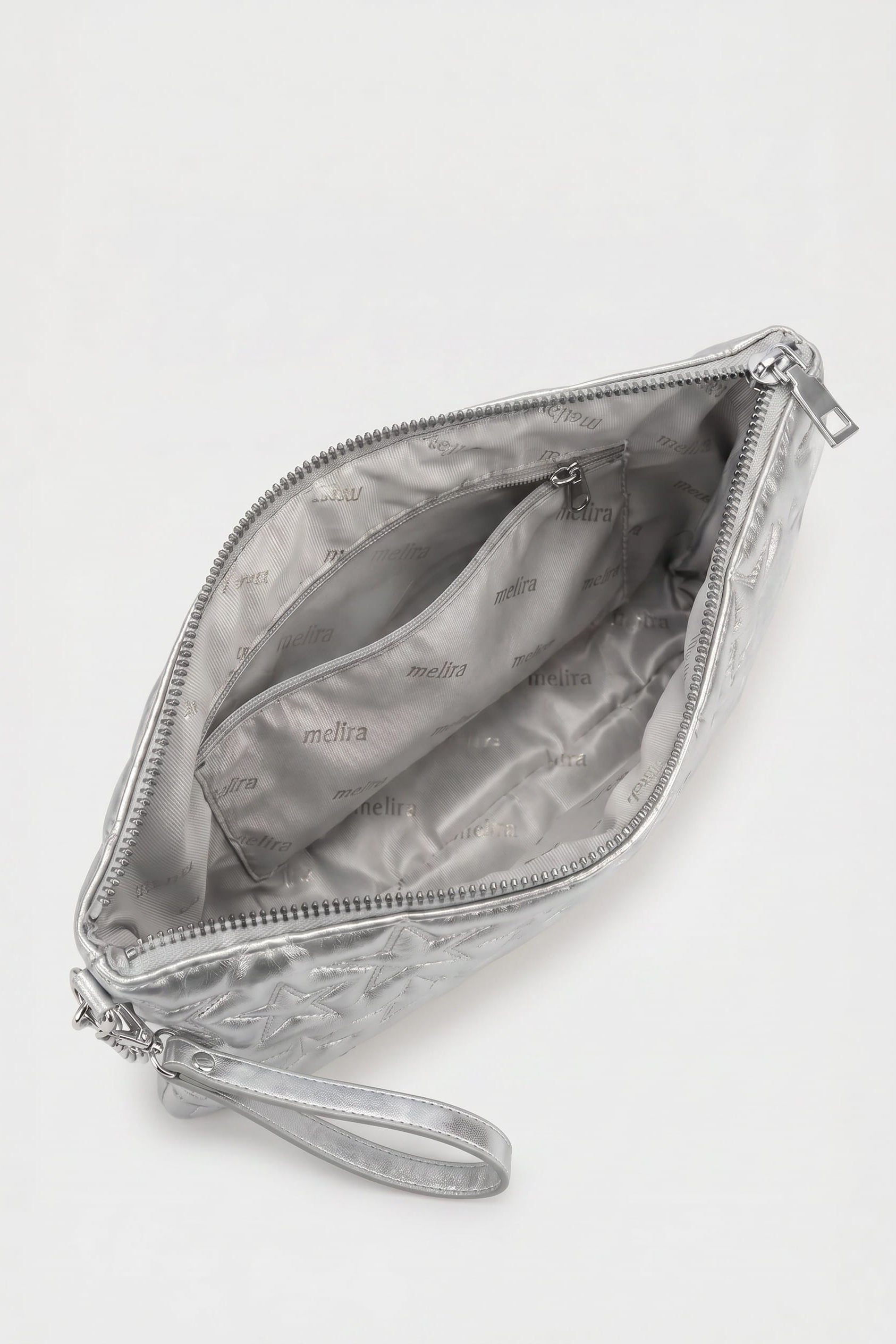 Yıldız Nakışlı Çapraz ve Clutch Çanta