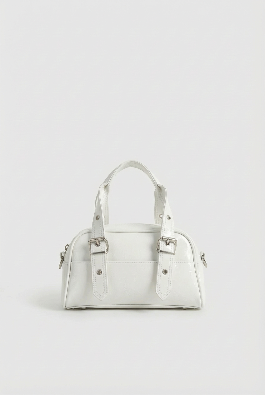 Parlak Dokulu Çift Kulplu El ve Çapraz Çanta