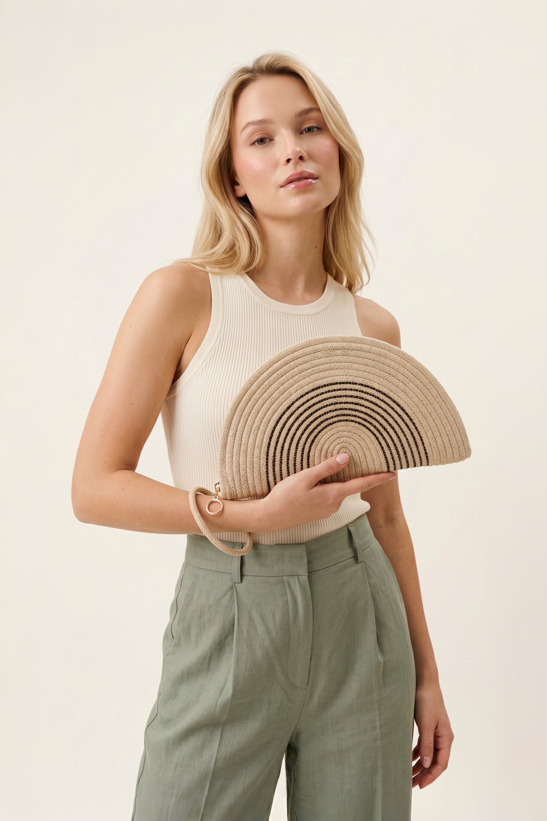 Hasır Clutch Çanta