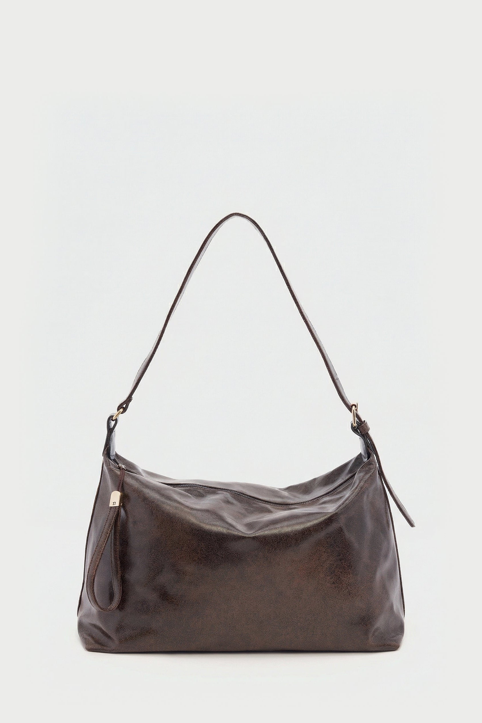 Fermuarlı Salaş Omuz Çantası