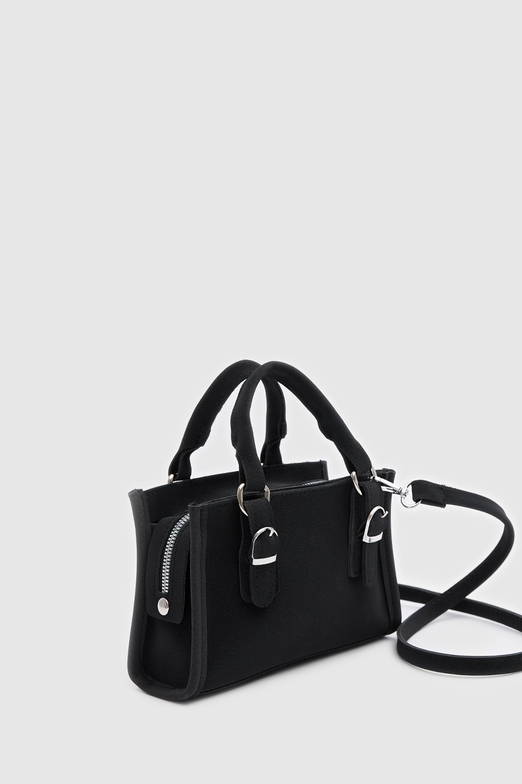 Mini Tokalı Tote Çapraz Çanta