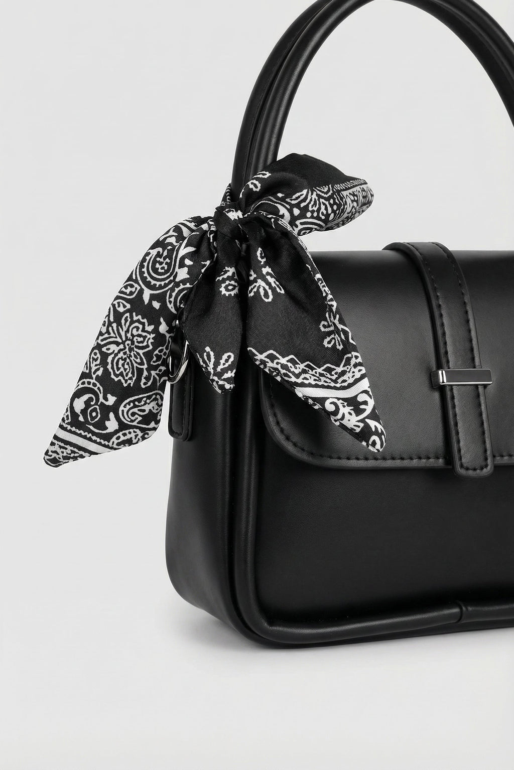 Fularlı Midi El ve Çapraz Çanta