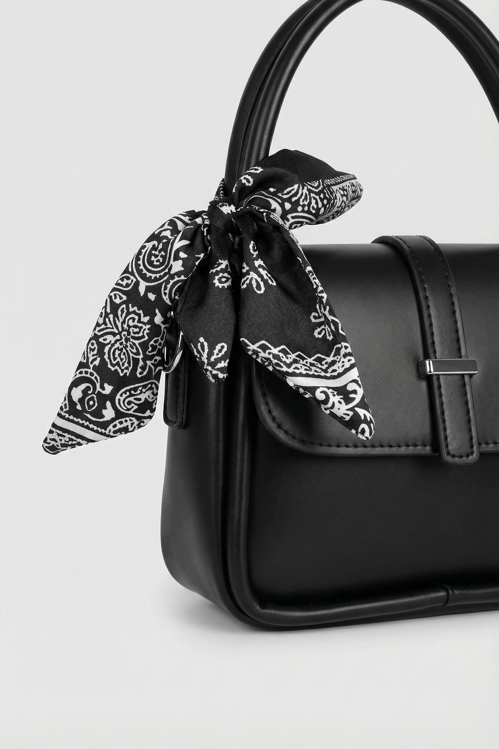 Fularlı Midi El ve Çapraz Çanta