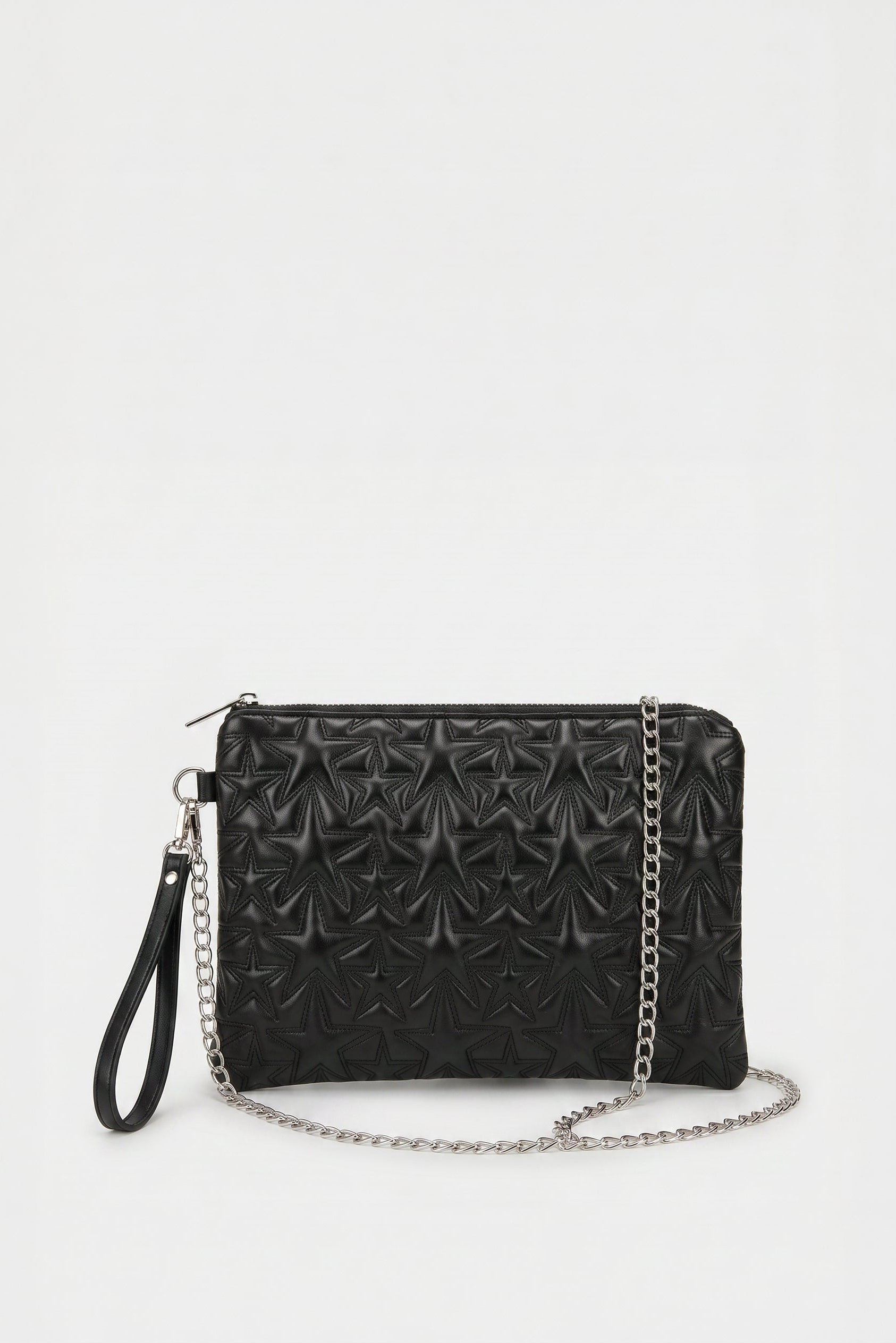 Yıldız Nakışlı Çapraz ve Clutch Çanta
