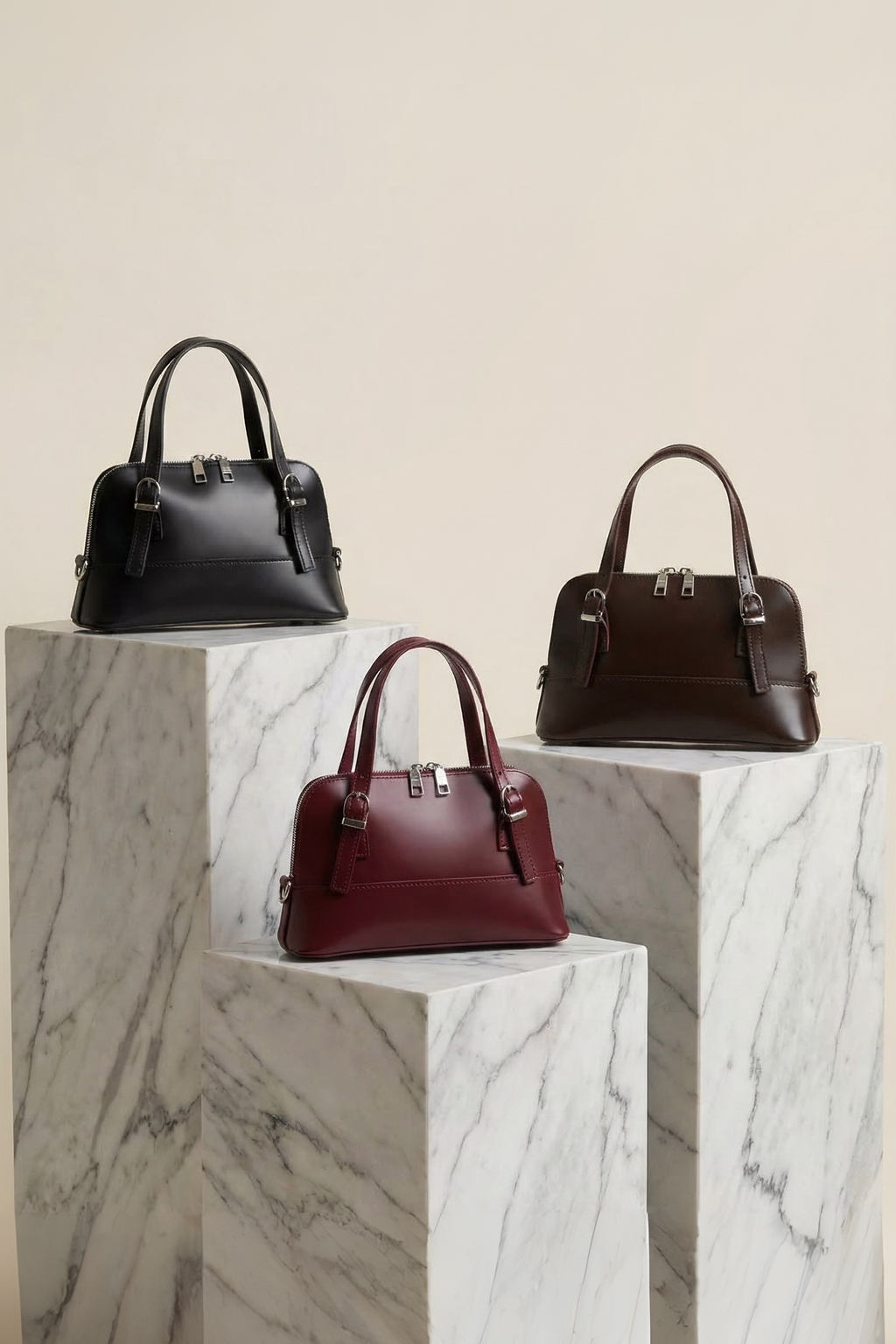 Mini Yuvarlak Hatlı Çapraz Çanta