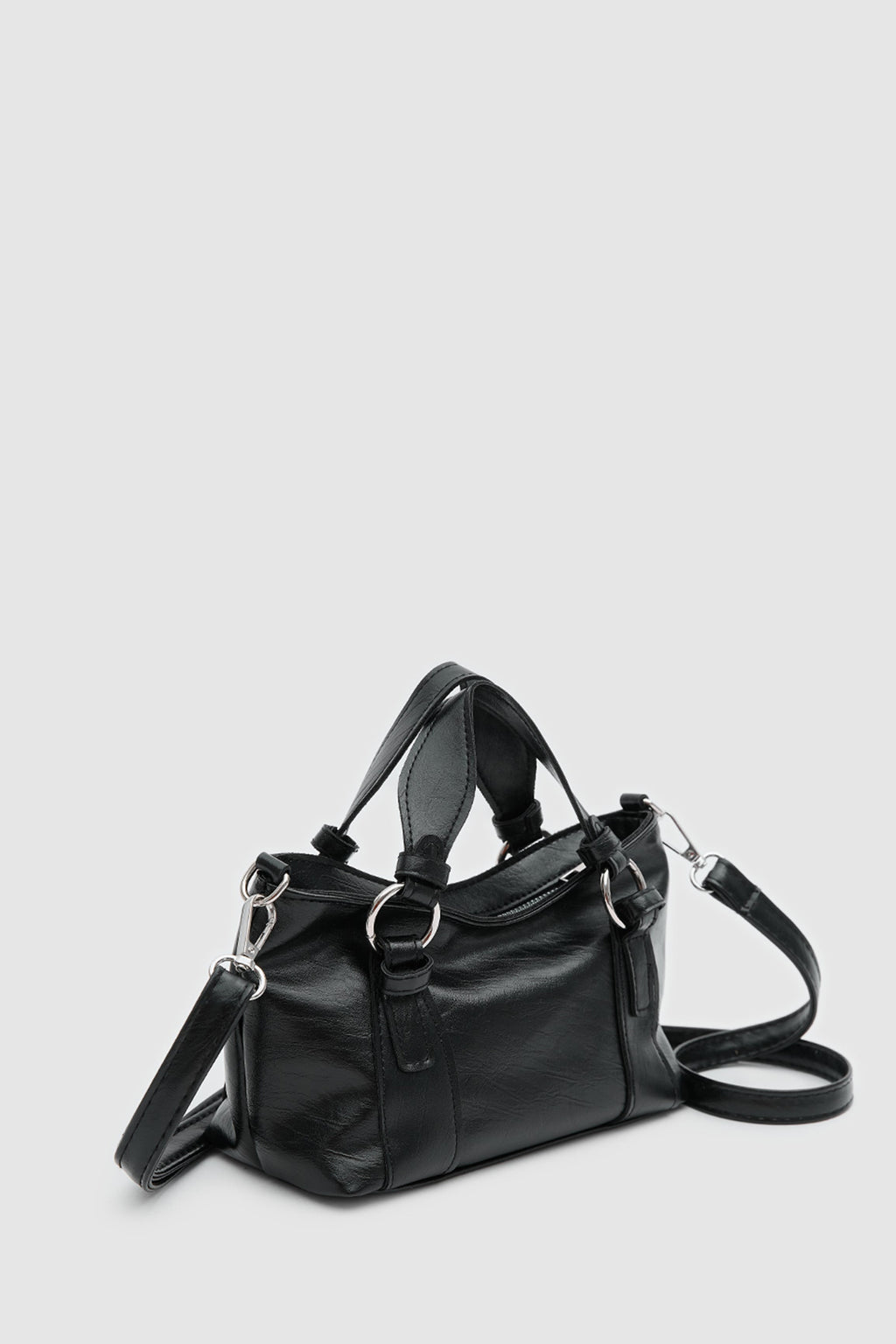 Mini Halka Detaylı El ve Çapraz Çanta