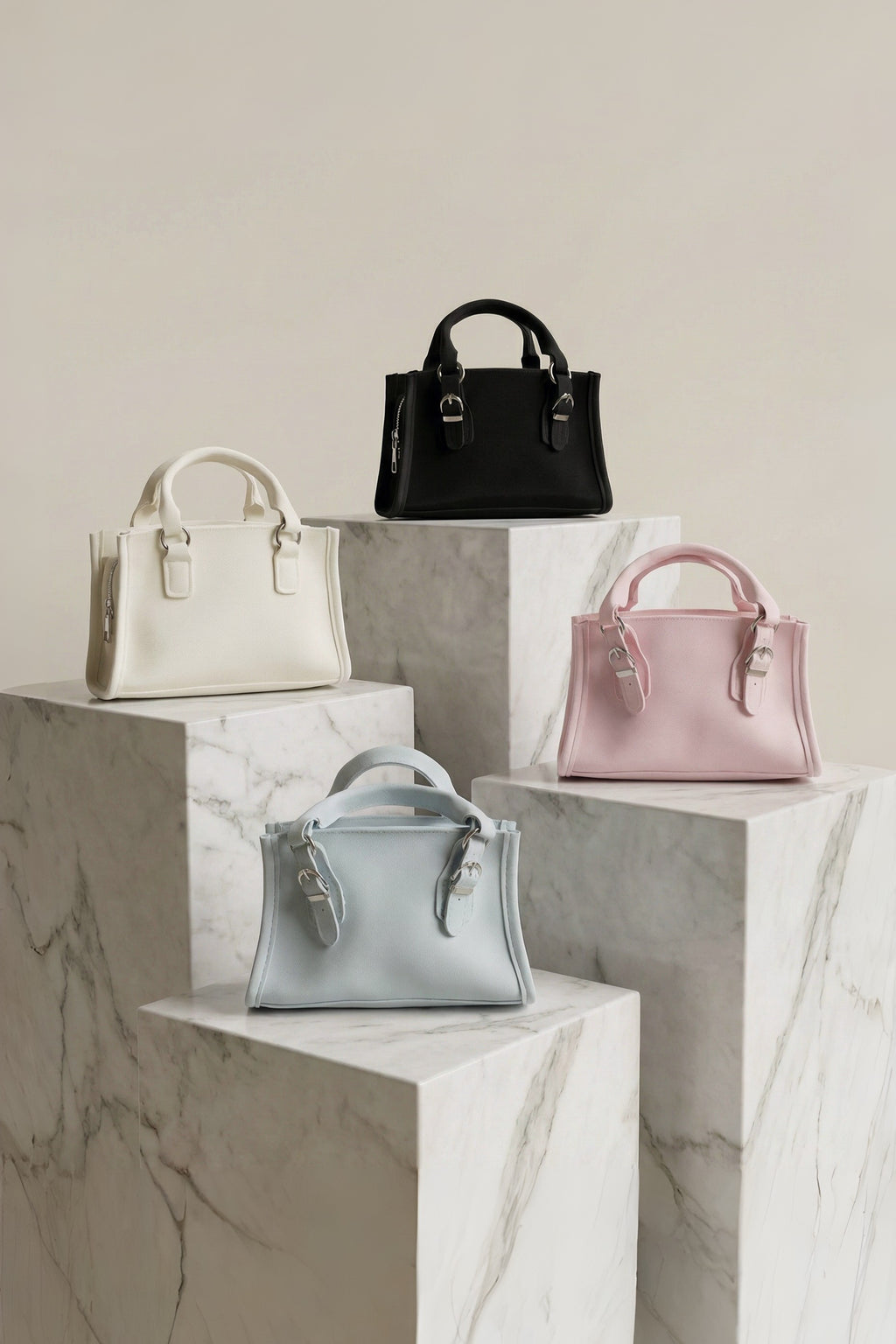 Mini Tokalı Tote Çapraz Çanta