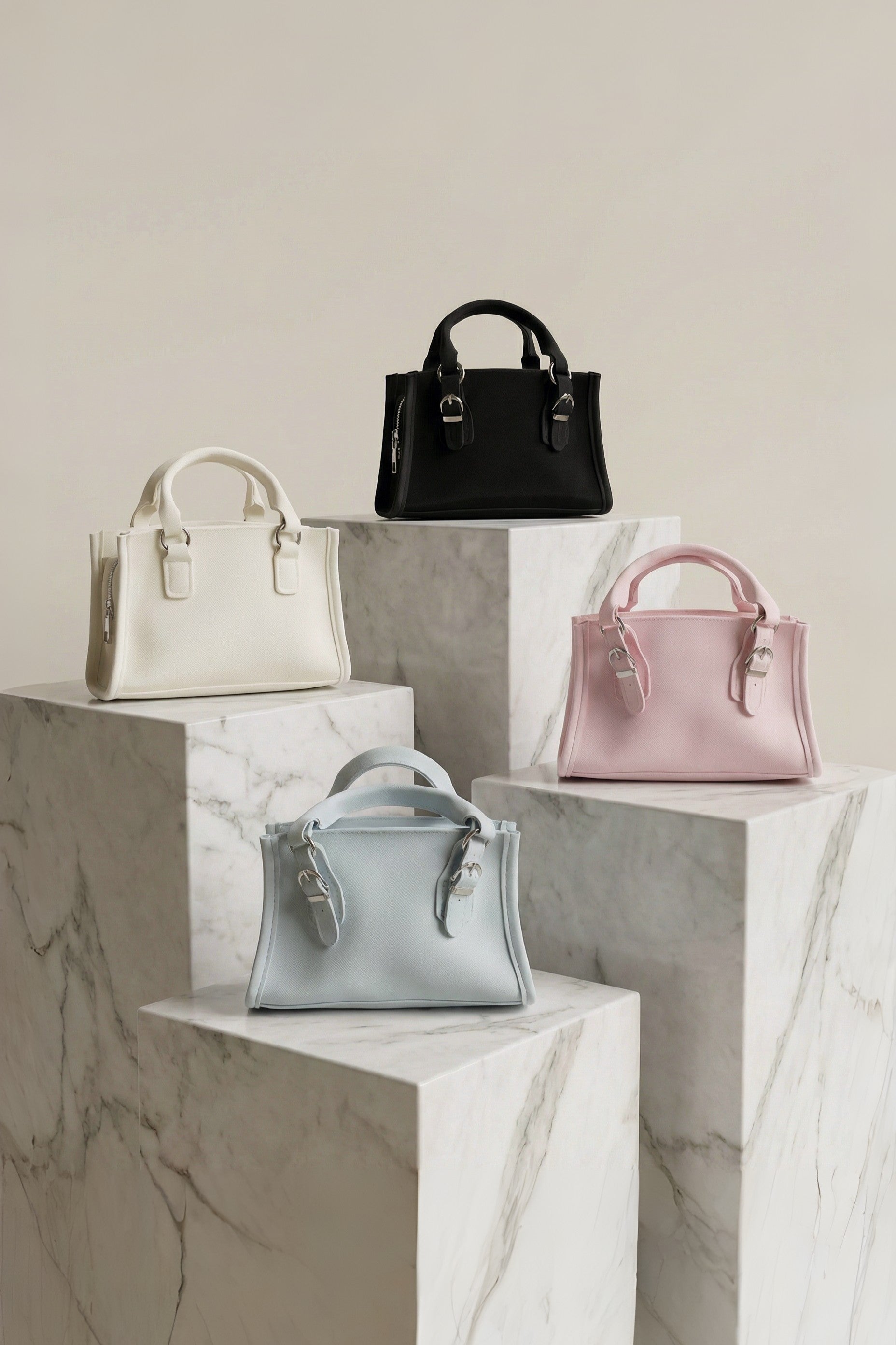 Mini Tokalı Tote Çapraz Çanta