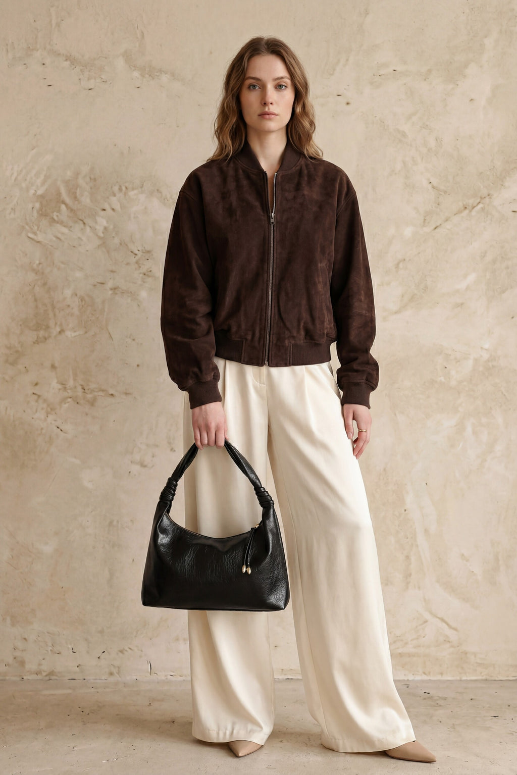 Suni Deri Omuz Çantası