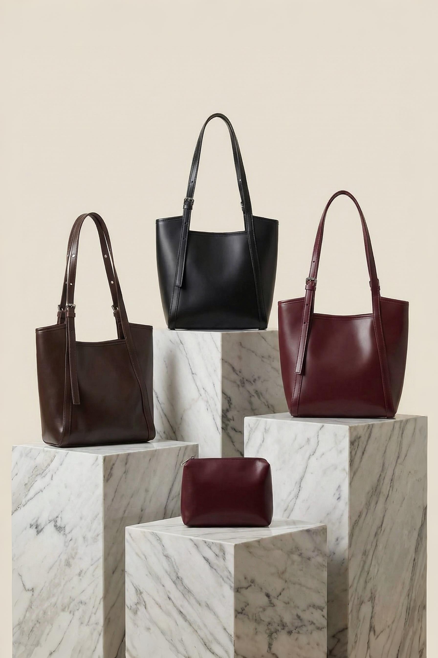 Çift Askılı Tote Omuz Çantası