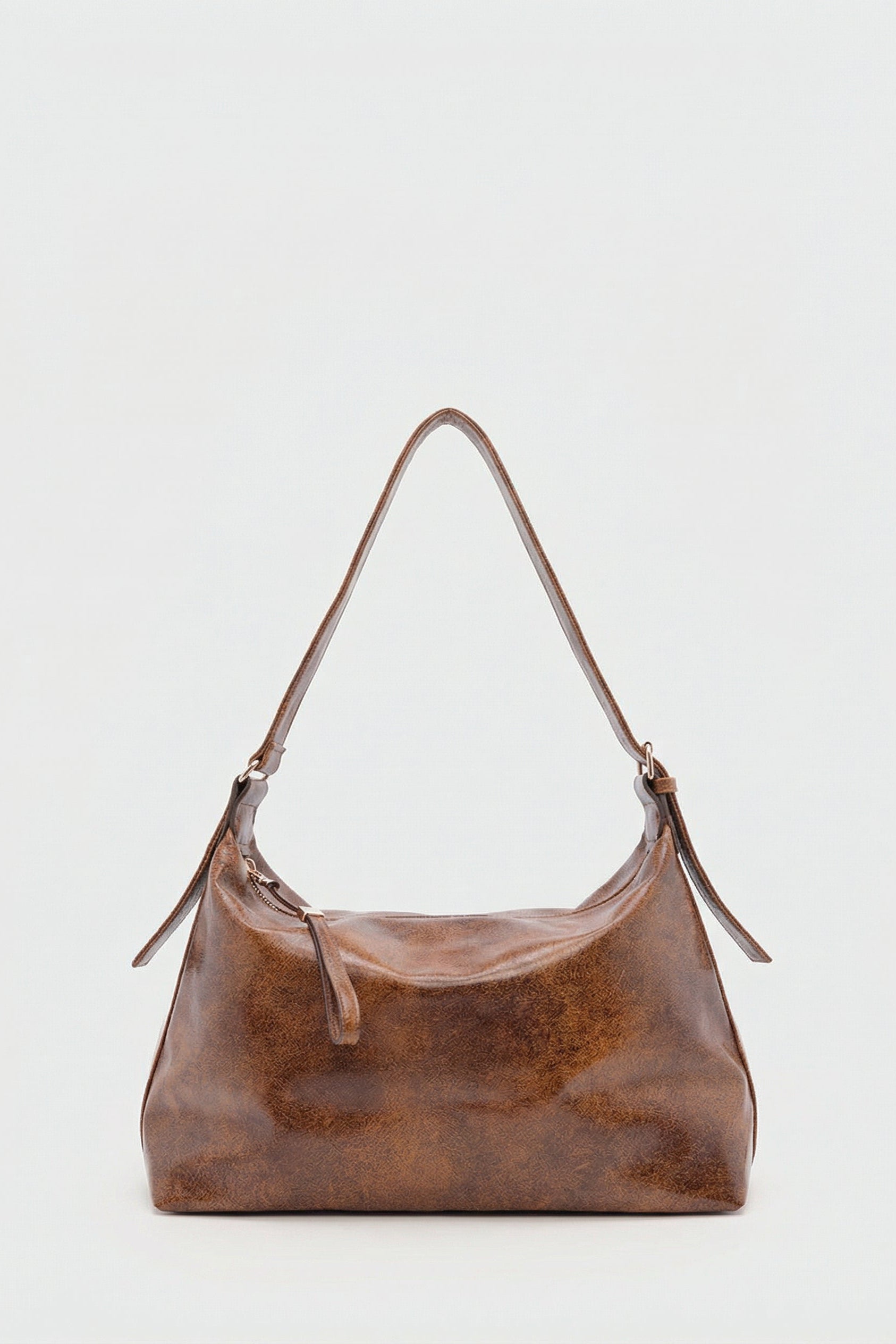 Fermuarlı Salaş Omuz Çantası