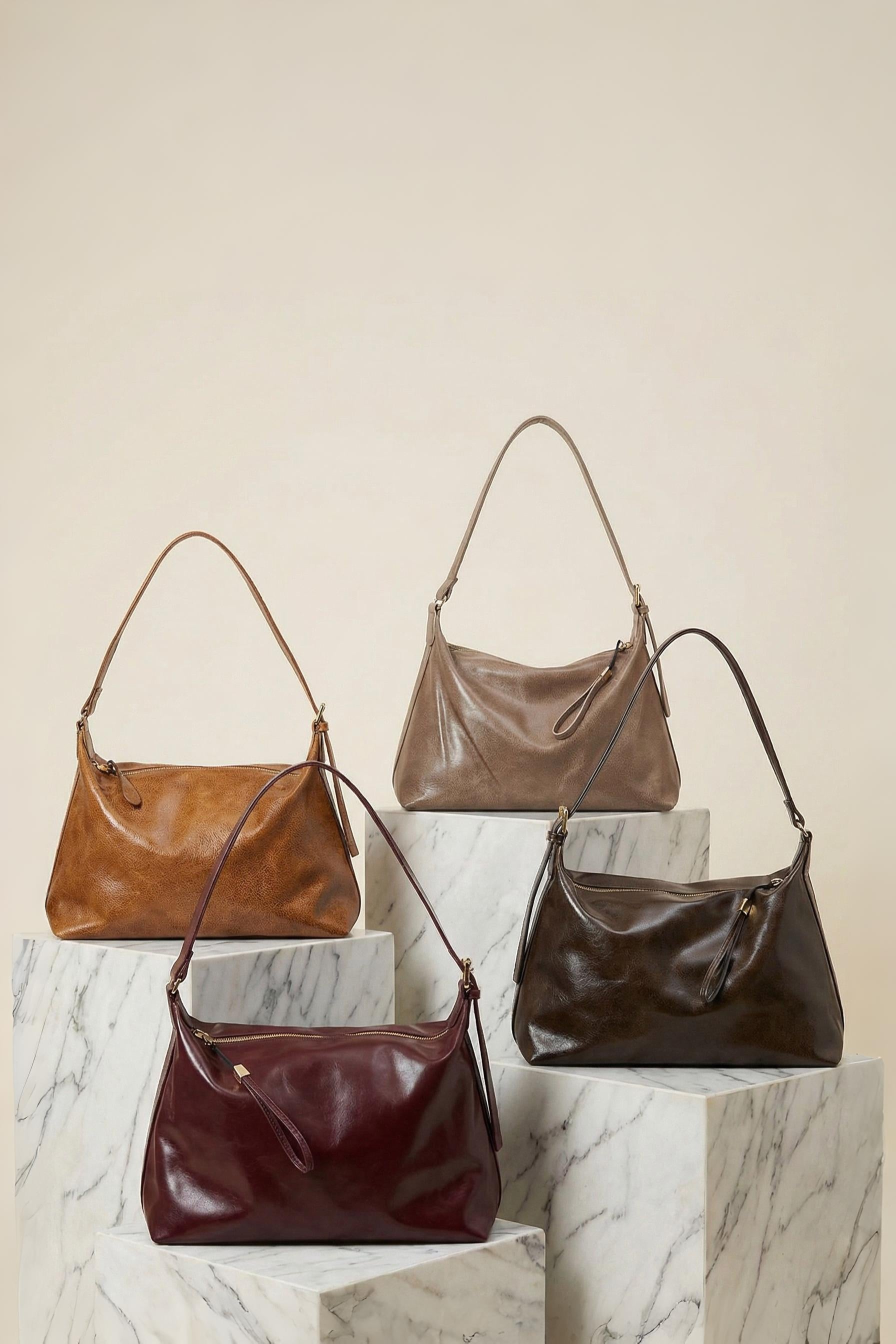 Fermuarlı Salaş Omuz Çantası