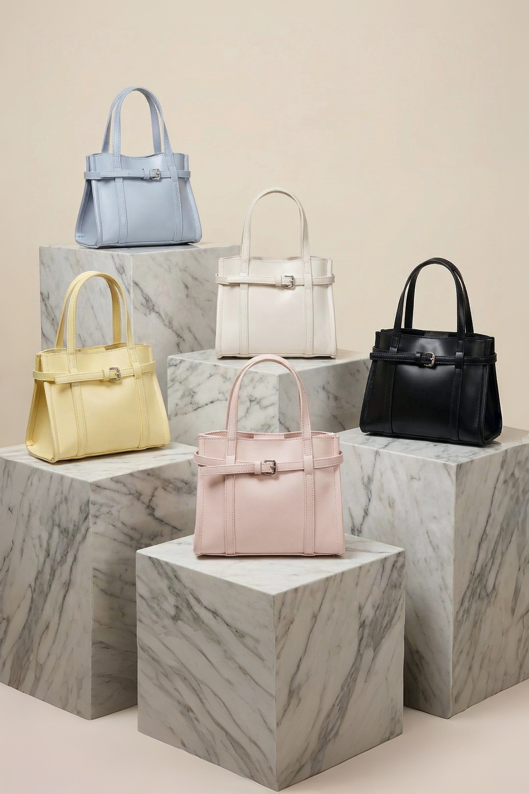 Mini Kemer Detaylı Tote Çanta