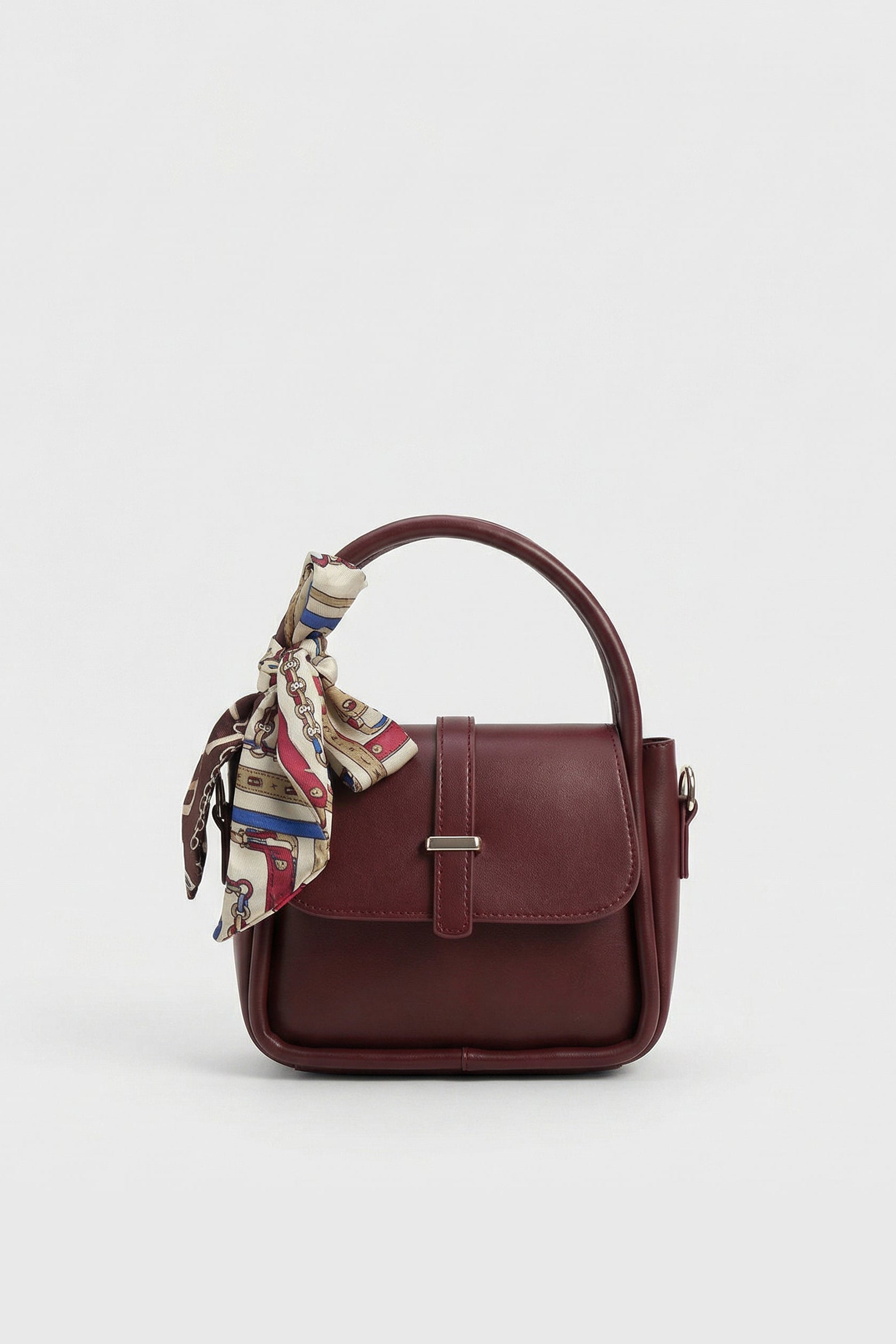 Fularlı Midi El ve Çapraz Çanta