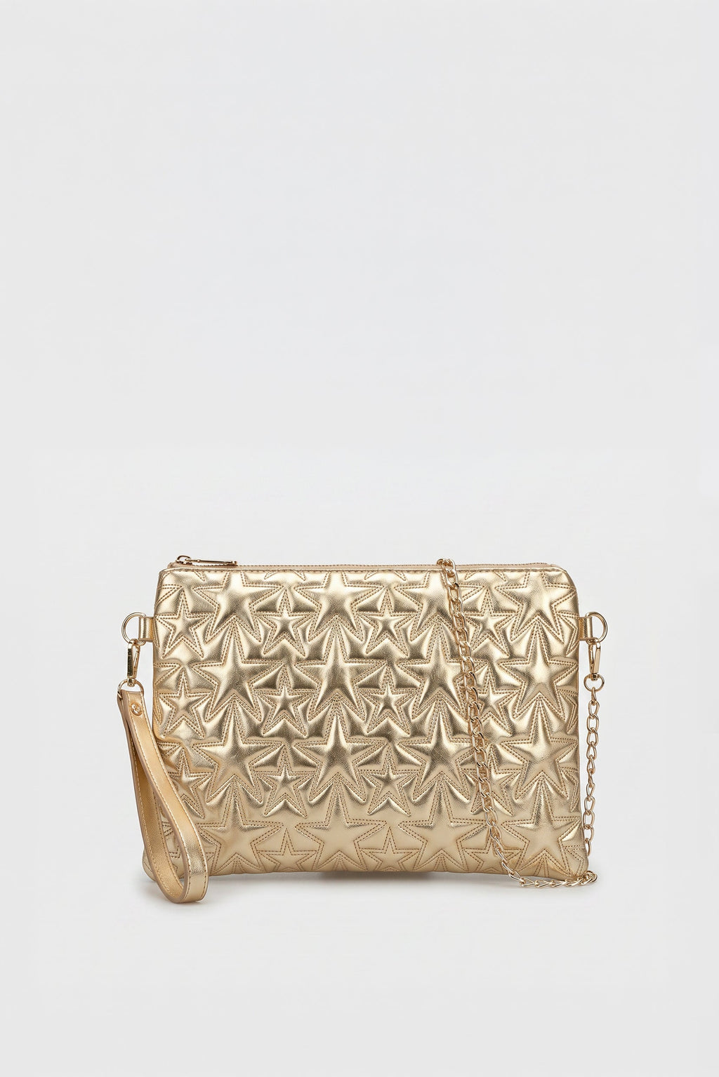 Yıldız Nakışlı Çapraz ve Clutch Çanta