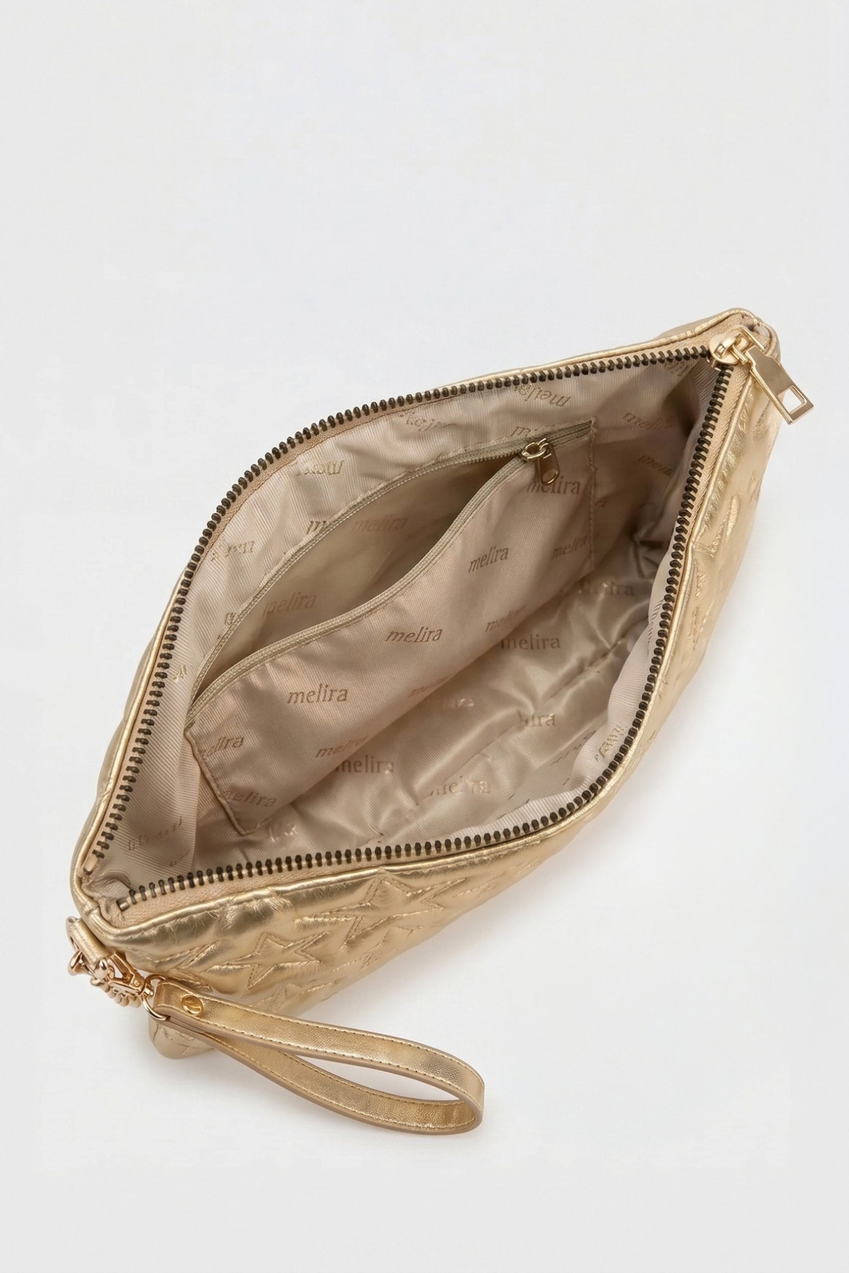 Yıldız Nakışlı Çapraz ve Clutch Çanta