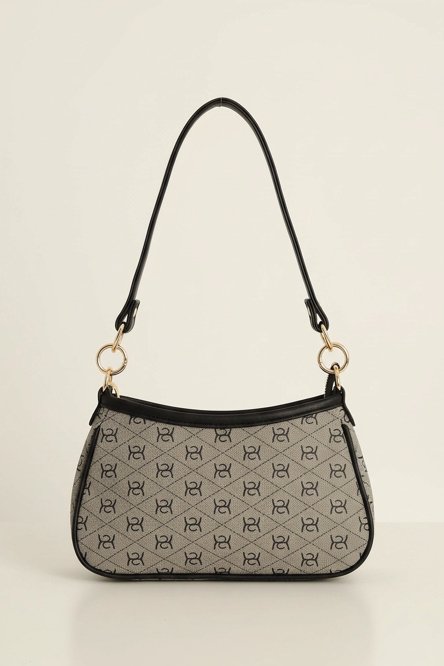 Fermuarlı Desenli Kadın El ve Omuz Çantası