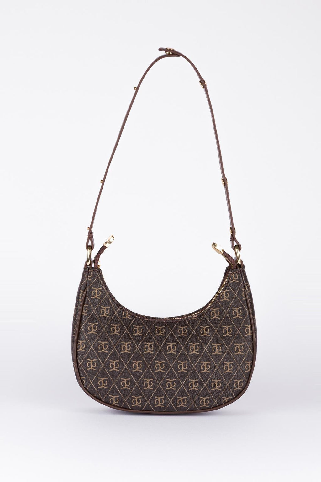 Desenli Yarım Ay El ve Omuz Çantası