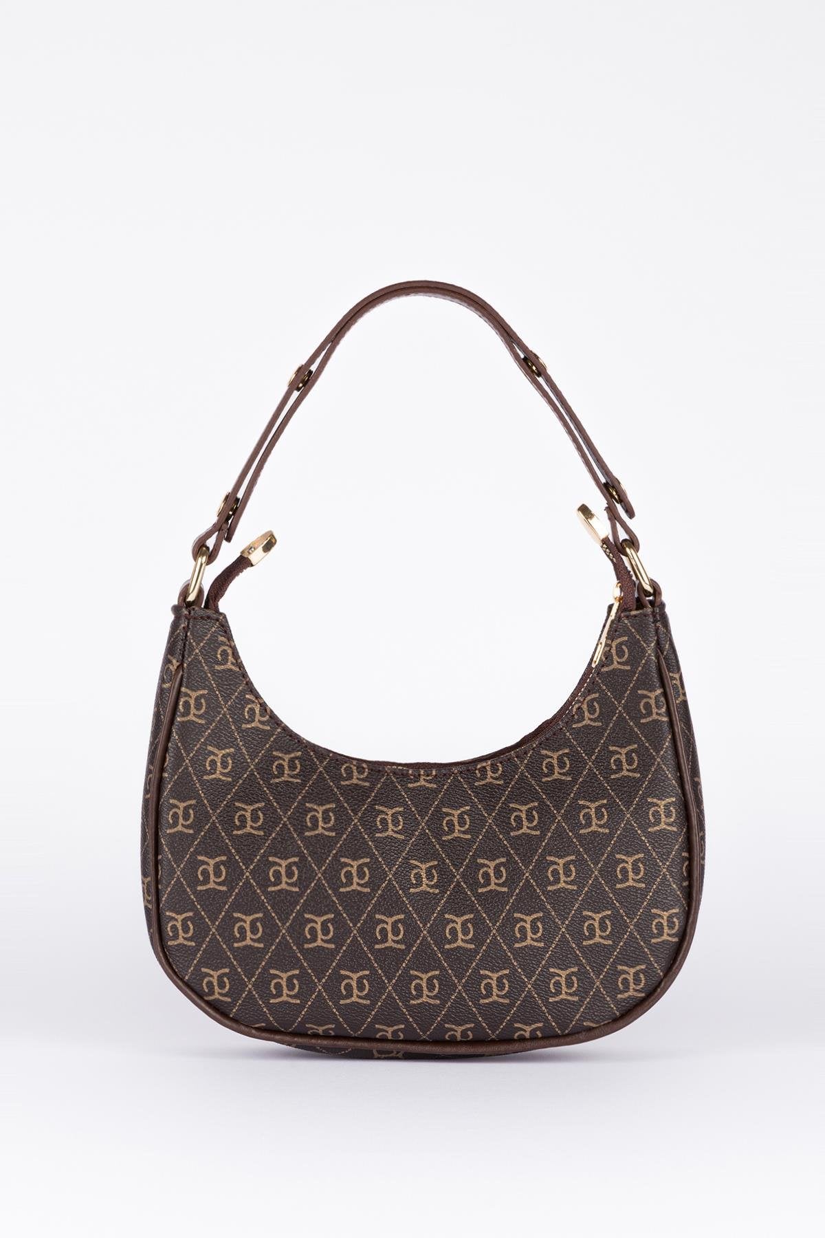 Desenli Yarım Ay El ve Omuz Çantası