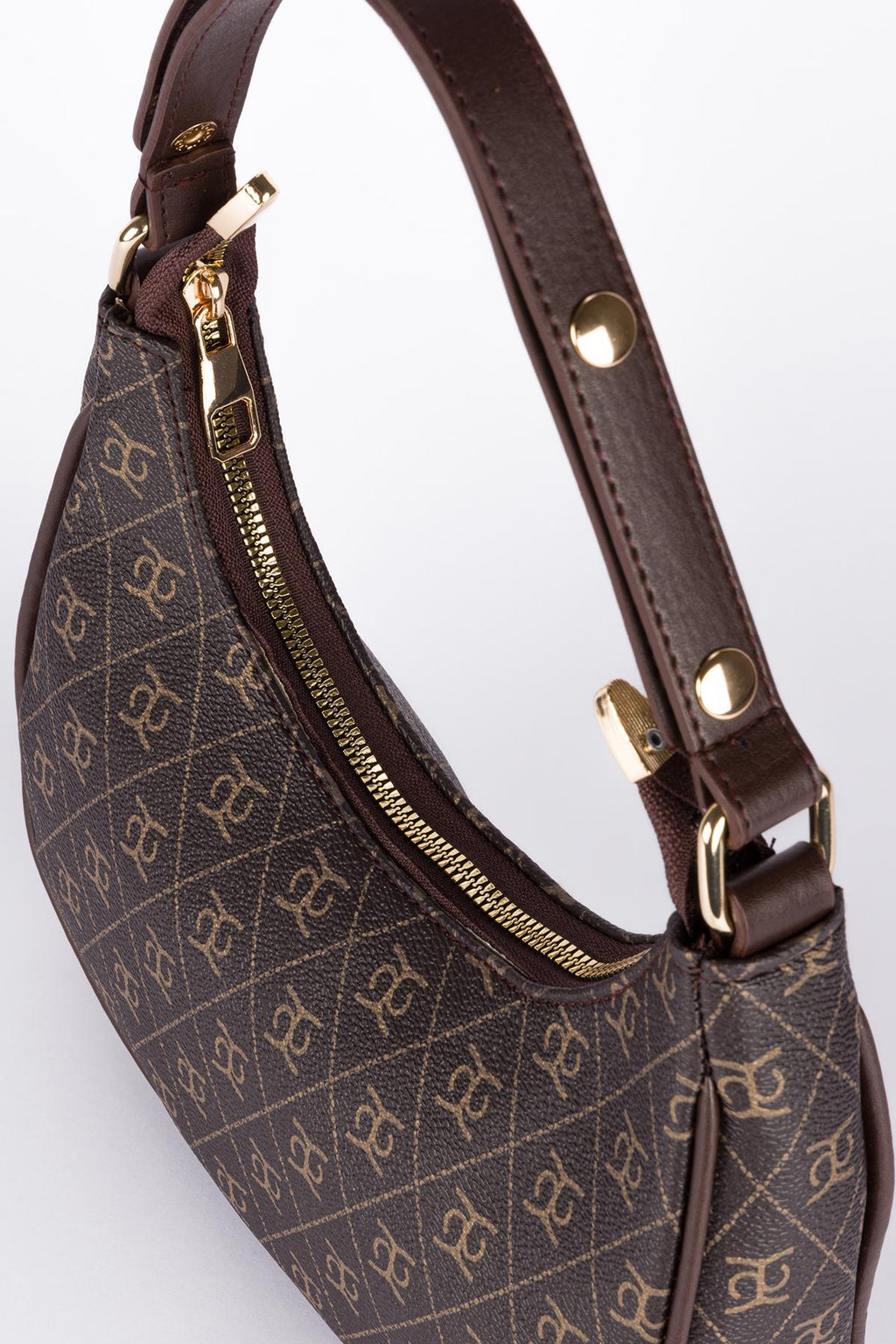 Desenli Yarım Ay El ve Omuz Çantası