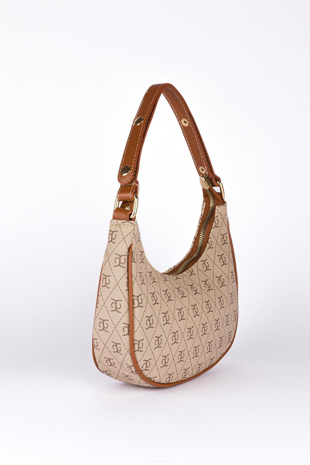 Desenli Yarım Ay El ve Omuz Çantası