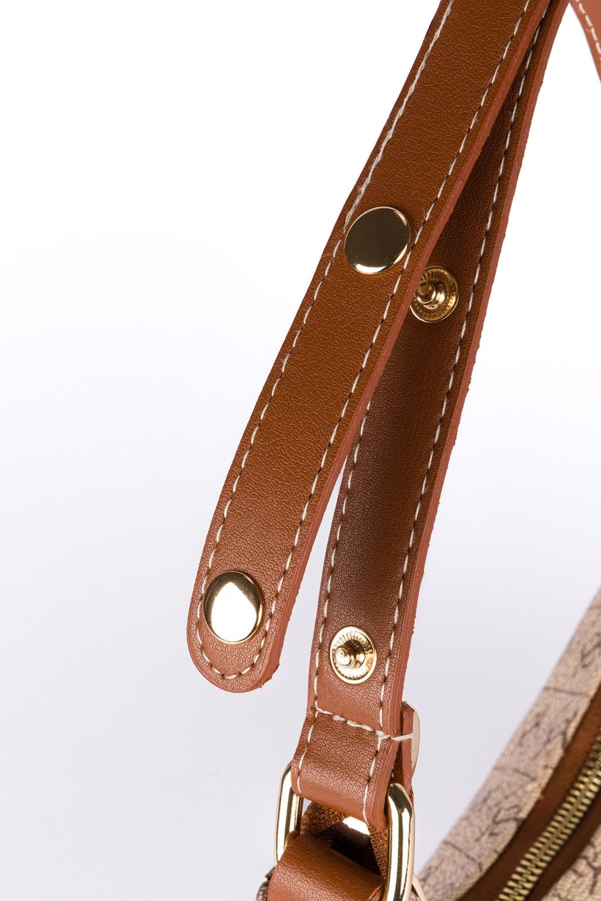 Desenli Yarım Ay El ve Omuz Çantası