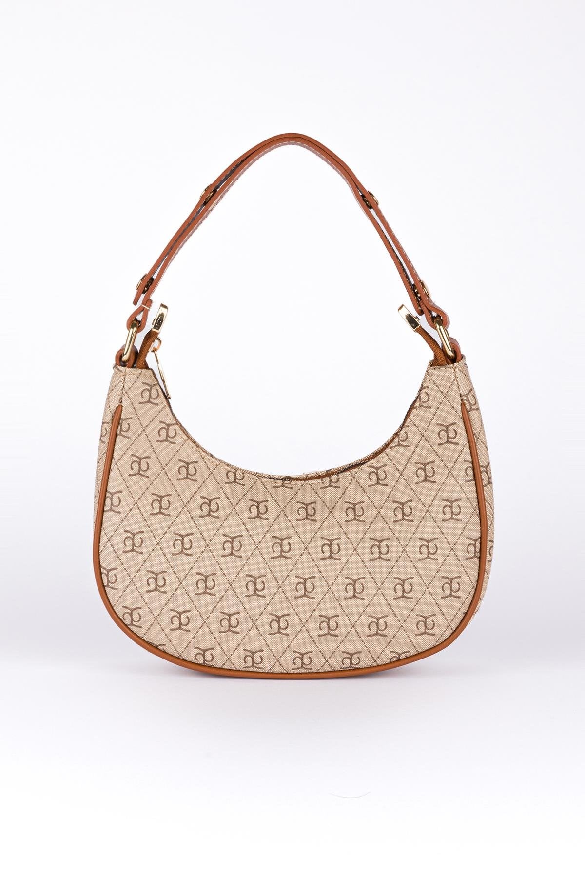 Desenli Yarım Ay El ve Omuz Çantası