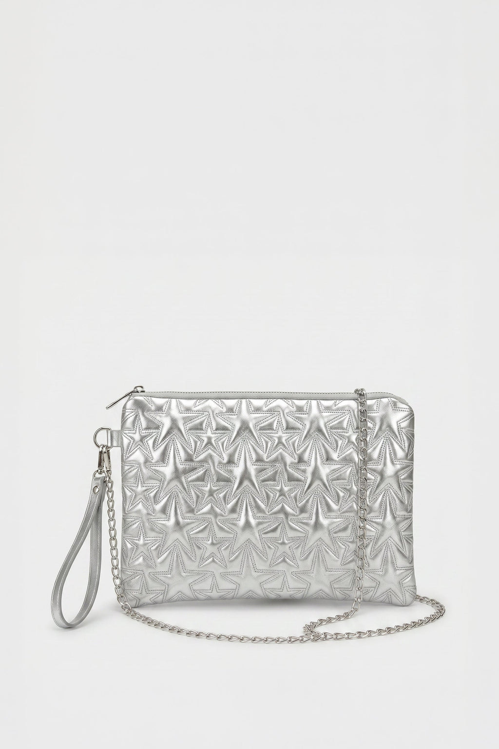 Yıldız Nakışlı Çapraz ve Clutch Çanta