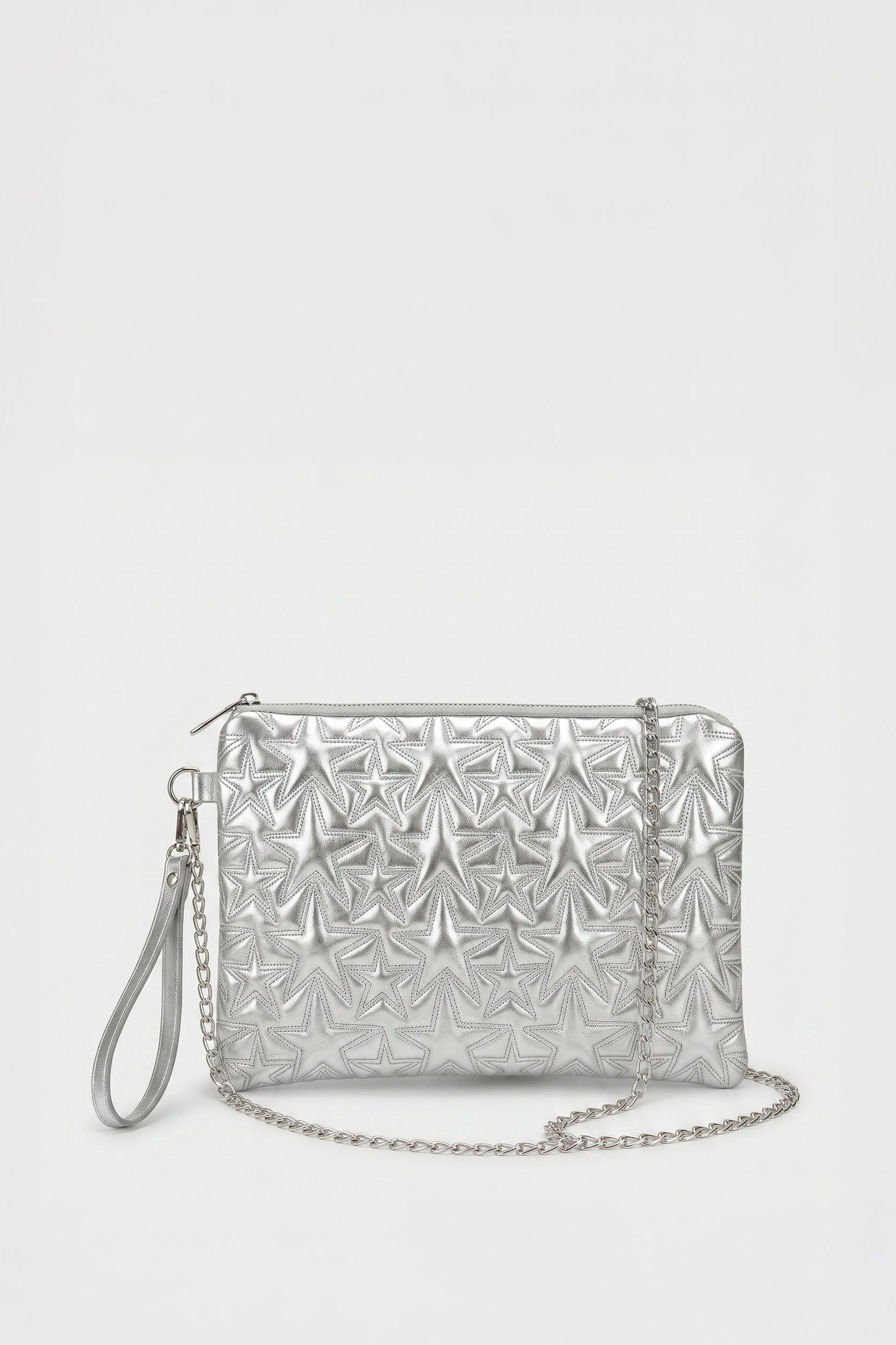 Yıldız Nakışlı Çapraz ve Clutch Çanta