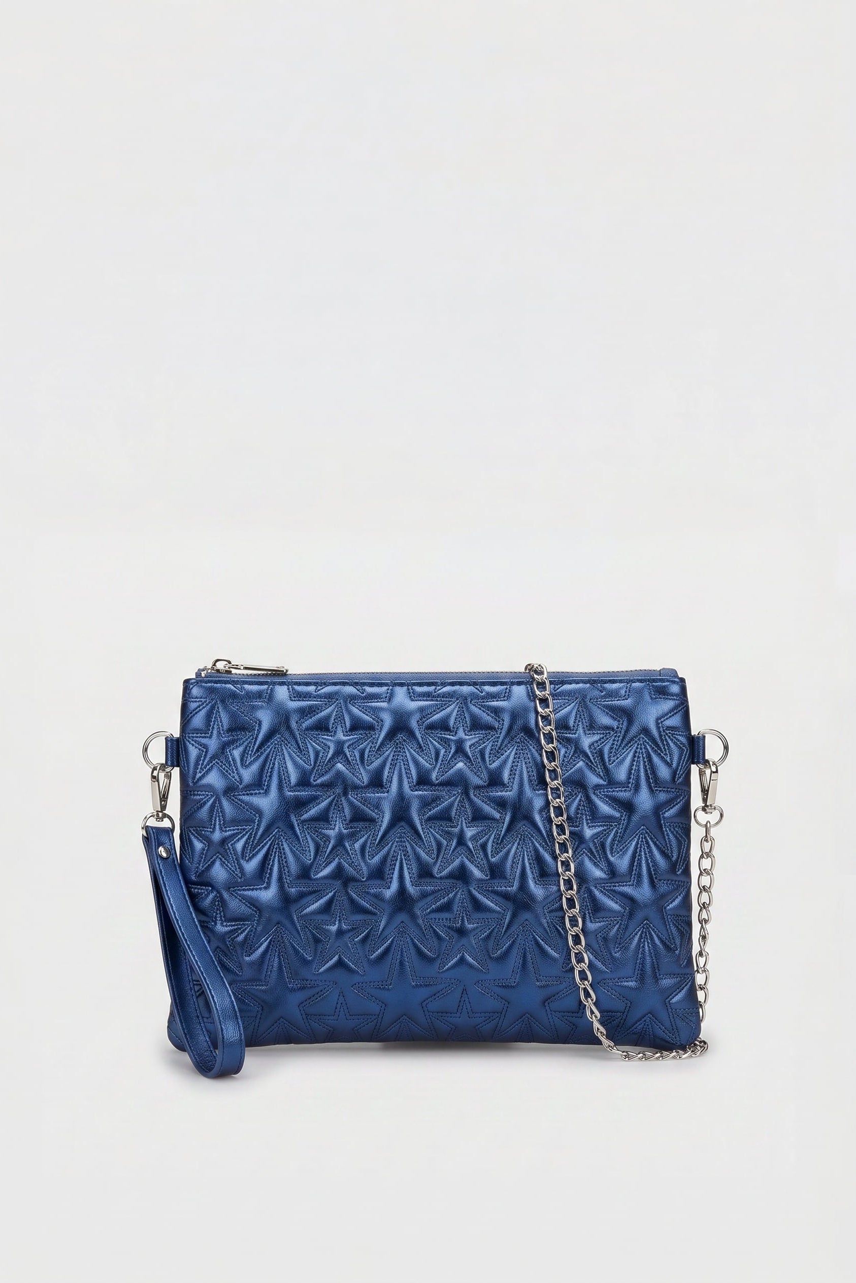 Yıldız Nakışlı Çapraz ve Clutch Çanta